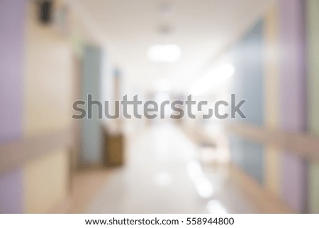 Abstract blur hospital and clinic interior for background