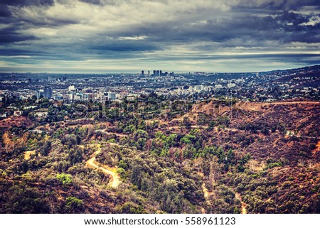 Los Angeles seen from mount Lee, California