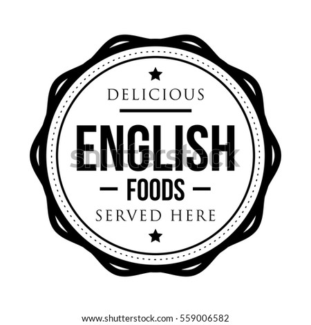 Delicious English Foods vintage stamp