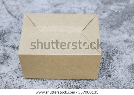 box on the cement background