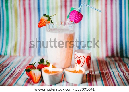 Strawberry Smoothie in Valentine's day