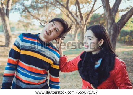 A picture couples of asian on valentines day on vintage style