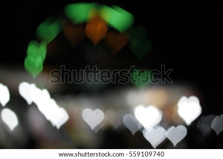 Blurred picture for background,hearts bokeh