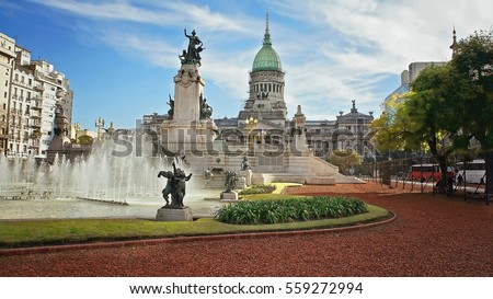 Buenos Aires, National Congress building  Royalty-Free Stock Photo #559272994