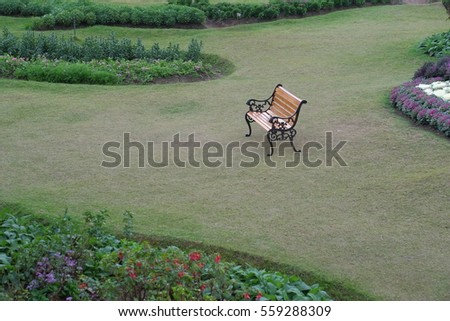 Park bench, relax, alone