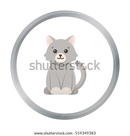 Cat cartoon icon. Illustration for web and mobile design.