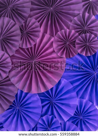 Circle shape folding paper for background