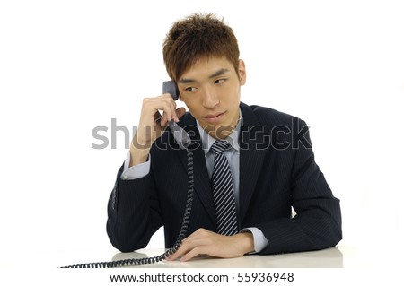 Casual businessman talking on mobile phone