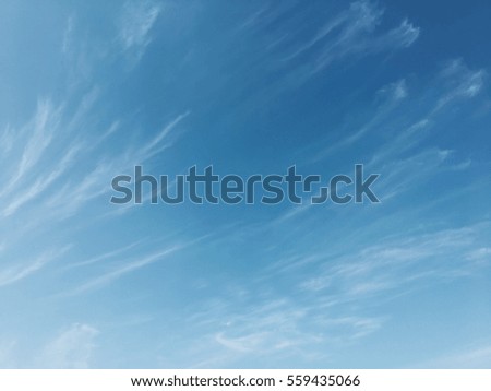 Cirrus cloud in the blue sky background