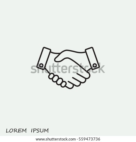 Line icon-   handshake Royalty-Free Stock Photo #559473736
