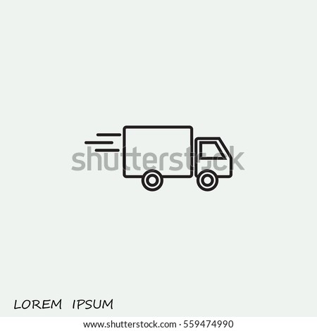 Line icon- delivery Royalty-Free Stock Photo #559474990