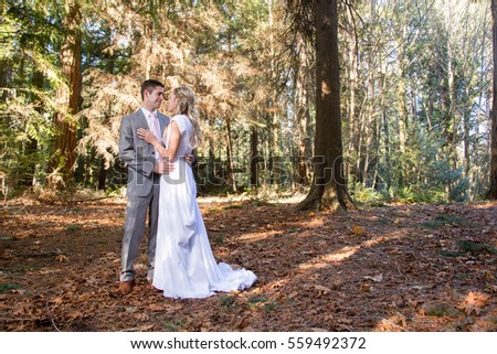 Bride and Groom in Nature