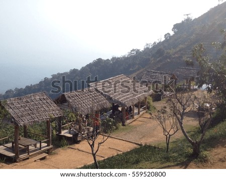 Village on mountain Chiangmai Thailand
