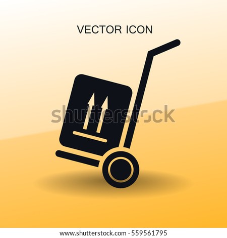 Flat cargo vector icon