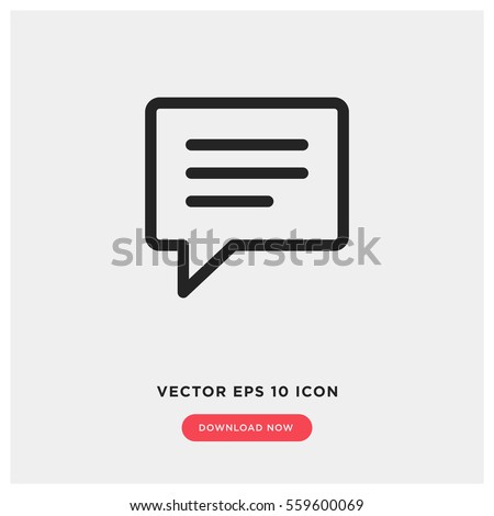 text message vector icon, speech bubble symbol. Modern, simple flat vector illustration for web site or mobile app Royalty-Free Stock Photo #559600069