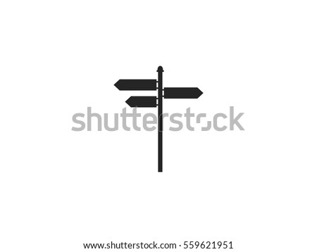 Sign post icon vector illustration on white background