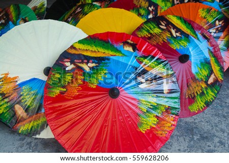  multicolored umbrellas