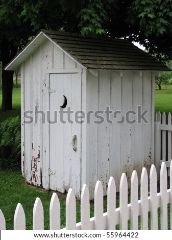 Historic outdoor outhouse