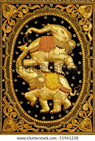 A handcraft of Thai elephant.