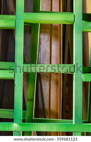 In the wooden factory