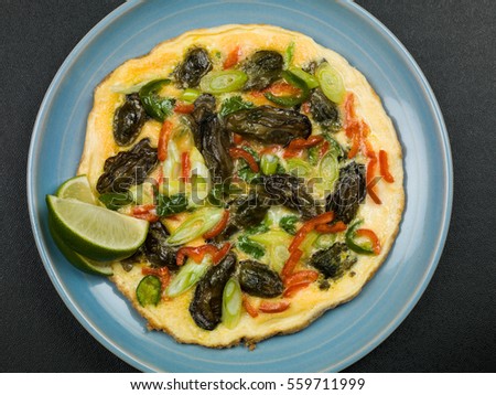 Traditional Thai Style Oyster Breakfast Omelette