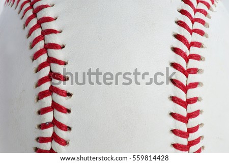 Red stitching baseball background                               