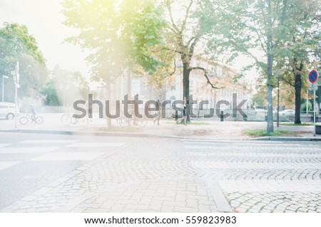 Urban life scene with anonymous crowd of people walking on a busy French street  Royalty-Free Stock Photo #559823983