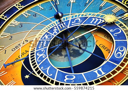 Prague Astronomical Clock in the Old Town of Prague Royalty-Free Stock Photo #559874215