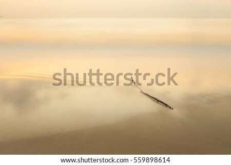 Abstract blurry background of beach and sea waves in the morning with vintage color style.