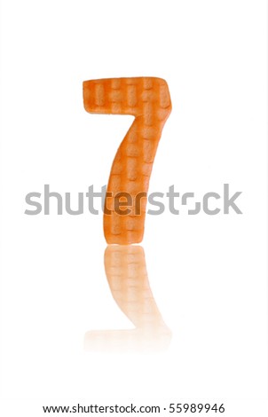 Arabic numerals on a white background isolated