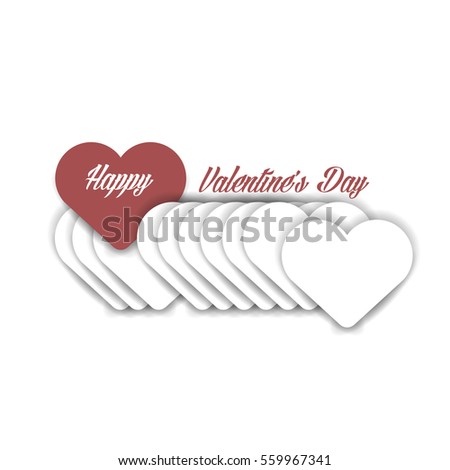 Happy valentine's day graphic design, Vector illustration