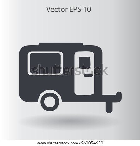 Flat trailer icon
