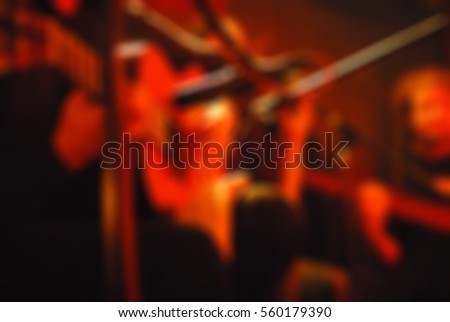 Flamenco music concert at the bar theme blur background