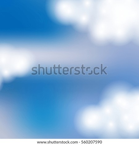 background of blue sky with clouds. Vector illustration.