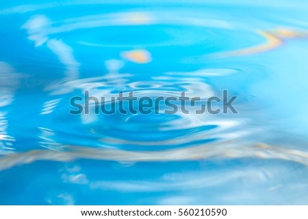 Abstract macro of moving waves on luquid. Water surface macro.