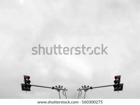 Red traffic lights for two directions