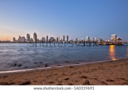 San Diego Skyline from Coronado Beach