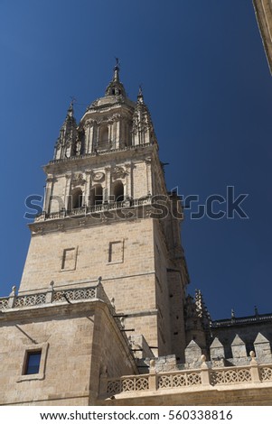Salamanca (Castilla y Leon, Spain): exterior of the medieval cathedral: belfry