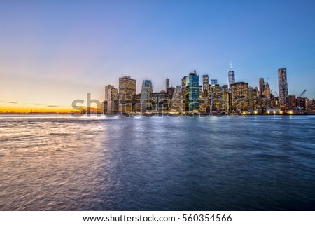 Downtown Manhattan at Sunset