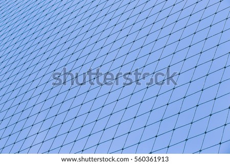 practice nets pattern.protective safety net for soccer, football, volleyball, tennis. Selective focus