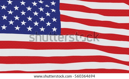 USA Flag in pop art style (United States of America)