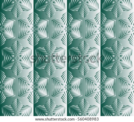 floral seamless pattern. raster copy illustration. bas-relief