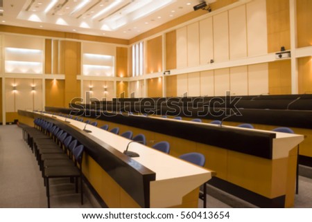 blur picture of empty conference room before meeting