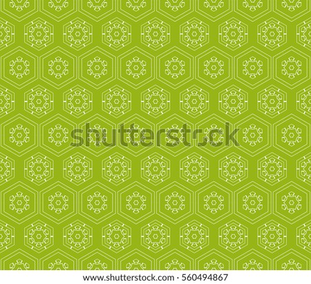 beautiful geometric pattern of hexagons. raster copy illustration. green color. for your business presentations, printing, design.
