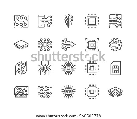 Simple Set of Abstract Electronics Related Vector Line Icons. 
Contains such Icons as Spider Bot, Chip, Circuit, Abstract Electronic Module and more.
Editable Stroke. 48x48 Pixel Perfect. Royalty-Free Stock Photo #560505778