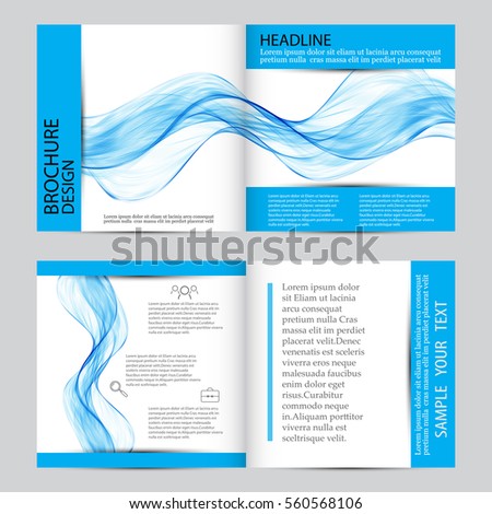 Vector modern business brochure template.The wave picture for publishing,print and presentation.