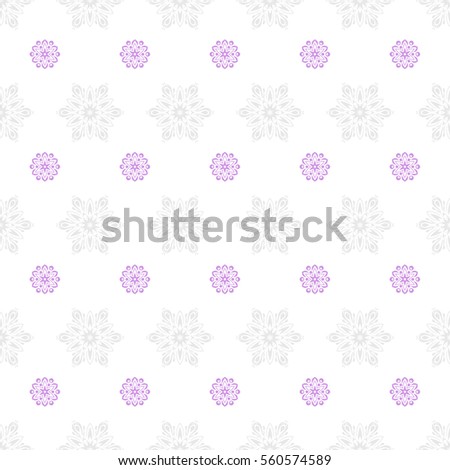 Symbol of winter. Beautiful decoration. Isolated watercolor snowflakes on white background. Illustration with neutral and gray isolated snowflakes.