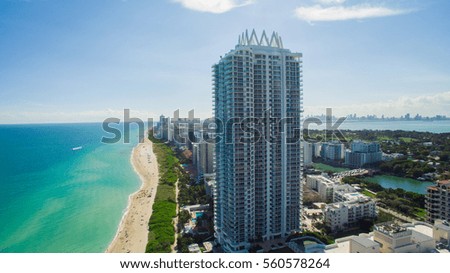 South Beach, Miami Beach. Florida. Aerial view. 