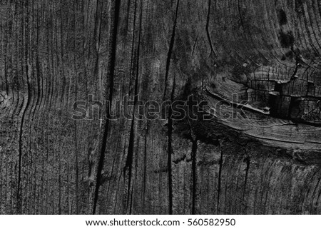 Old Weathered Rotten Cracked Knotted Coarse Wood Black Grunge Texture