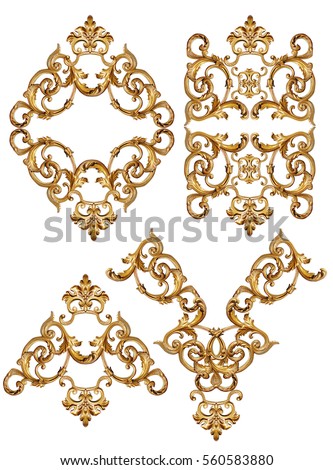 golden baroque  Royalty-Free Stock Photo #560583880